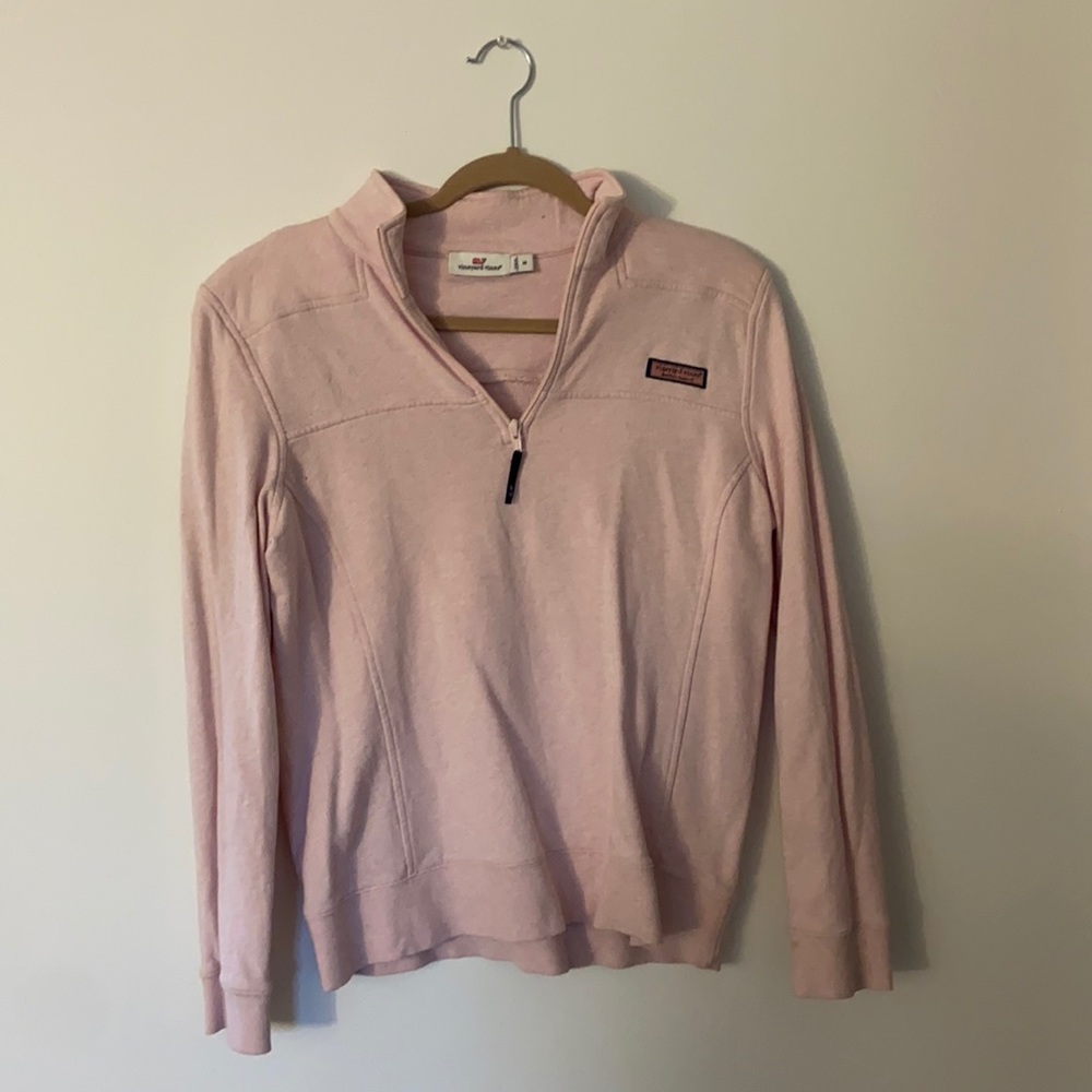 Pink vineyard vines quarter zip